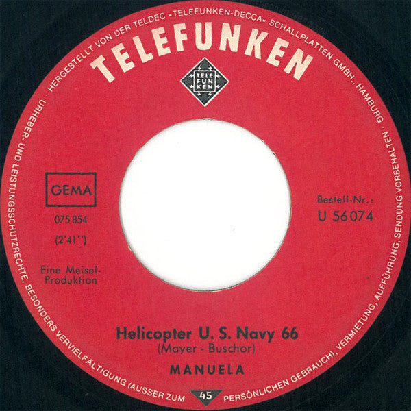 Manuela (5) : Helicopter U.S. Navy 66  (7", Single)