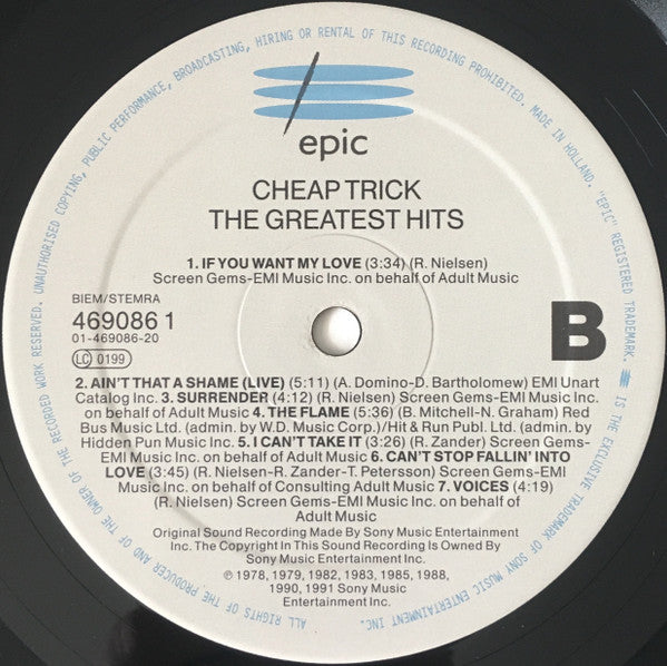 Cheap Trick : The Greatest Hits (LP, Album, Comp)