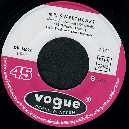 Sys Gregers : Mr. Sweetheart / Jimmy Joe (7", Single)