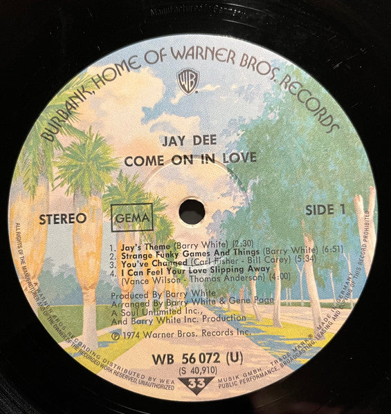 Jay Dee (3) : Come On In Love (LP, Album)