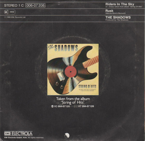 The Shadows : Riders In The Sky (7", Single)