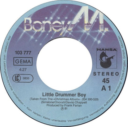 Boney M. : 6 Years Of Boney M. Hits  (Boney M. On 45) (7", Single)