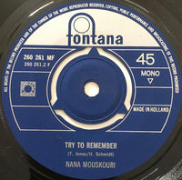 Nana Mouskouri : Mon Enfant (7", Single, Mono)