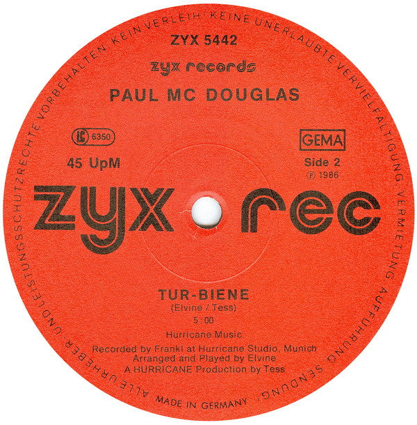 Paul Mc Douglas : Turbo-Geil (12")
