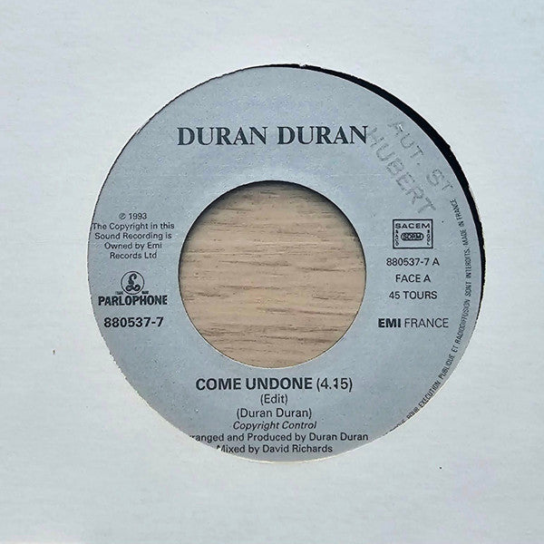 Duran Duran : Come Undone (7", Jukebox)