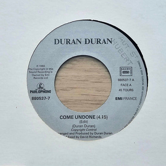 Duran Duran : Come Undone (7", Jukebox)