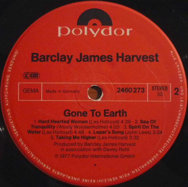 Barclay James Harvest : Gone To Earth (LP, Album)