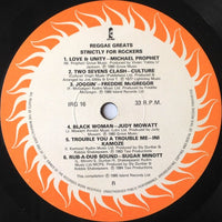 Various : Reggae Greats - Strictly For Rockers (LP, Comp)