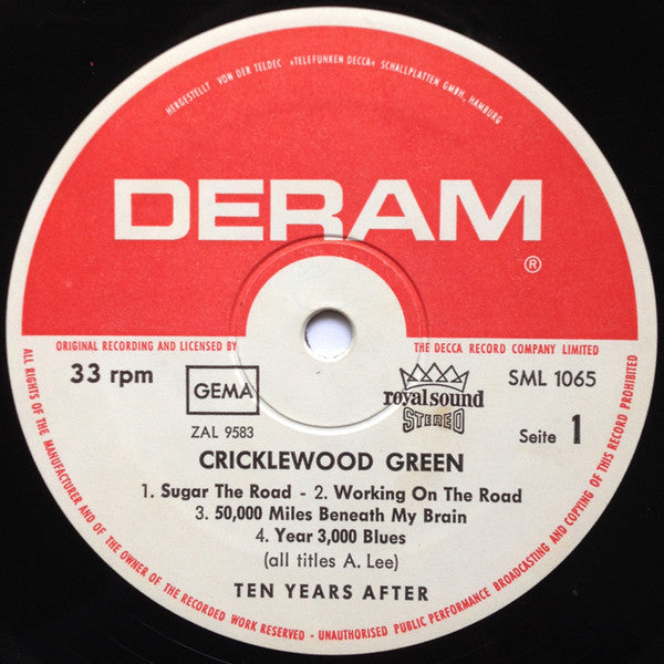 Ten Years After : Cricklewood Green (LP, Album, Gat)