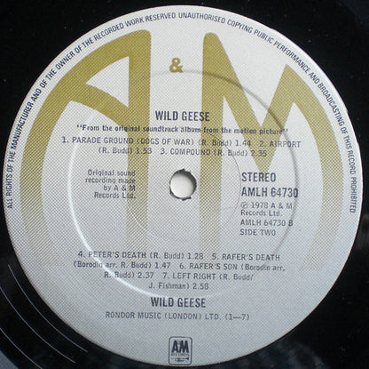 Roy Budd : The Wild Geese (Original Motion Picture Soundtrack) (LP)