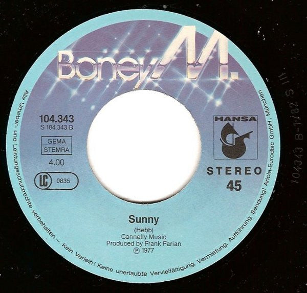 Boney M. : Rivers Of Babylon / Sunny (7", Single)