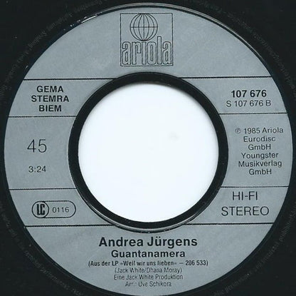 Andrea Jürgens : Ciao, Ciao Amore (7", Single)