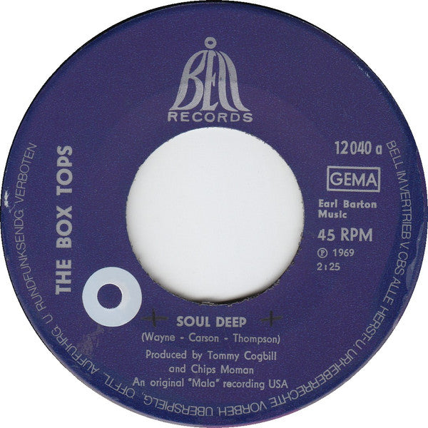 The Box Tops* : Soul Deep / (The) Happy Song (7", Single)