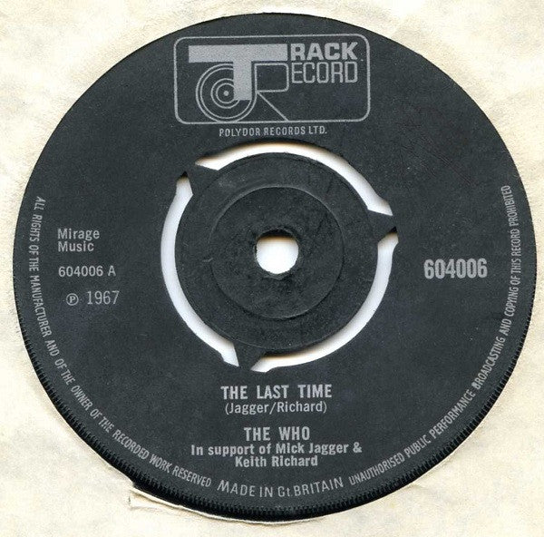 The Who : The Last Time (7", Single, 3-P)