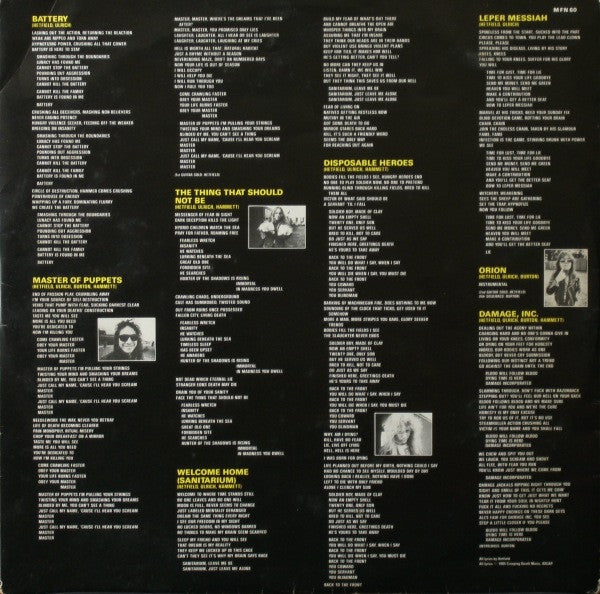 Metallica : Master Of Puppets (LP, Album)