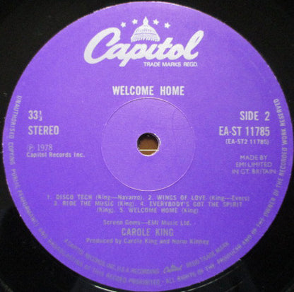 Carole King : Welcome Home (LP, Album)