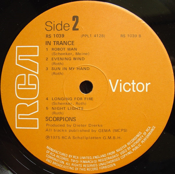 Scorpions : In Trance (LP, Album, RE)