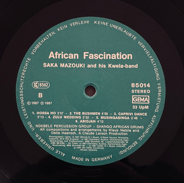 Saka Mazouki And His Kwela Band : African Fascination (LP, Album)