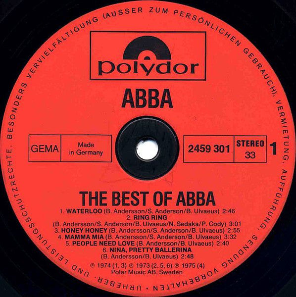 ABBA : The Best Of ABBA (LP, Comp)