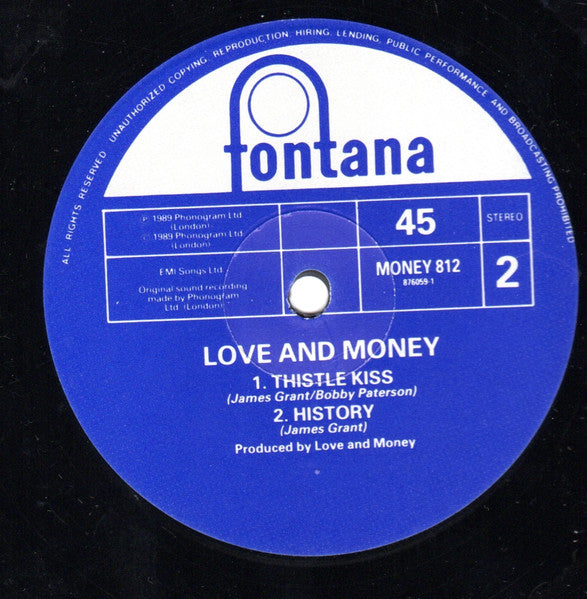 Love And Money : Four Songs From Love And Money (12")