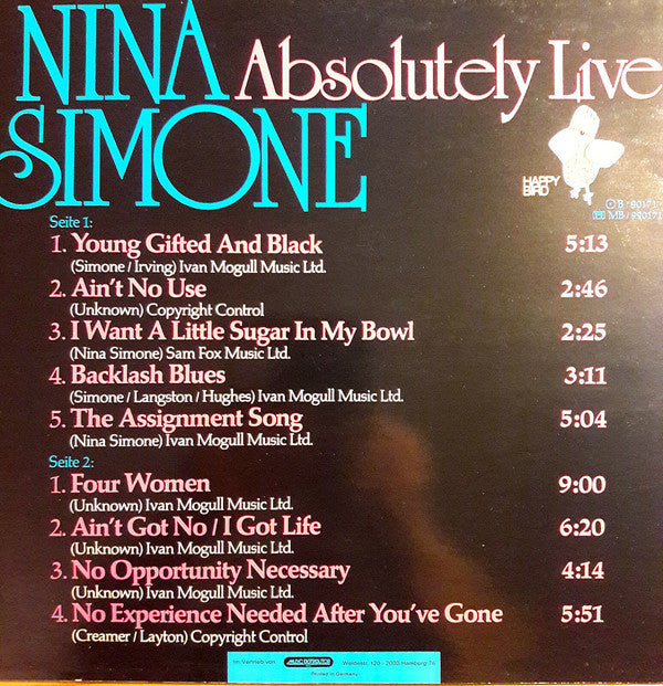 Nina Simone : Absolutely Live (LP, Album)