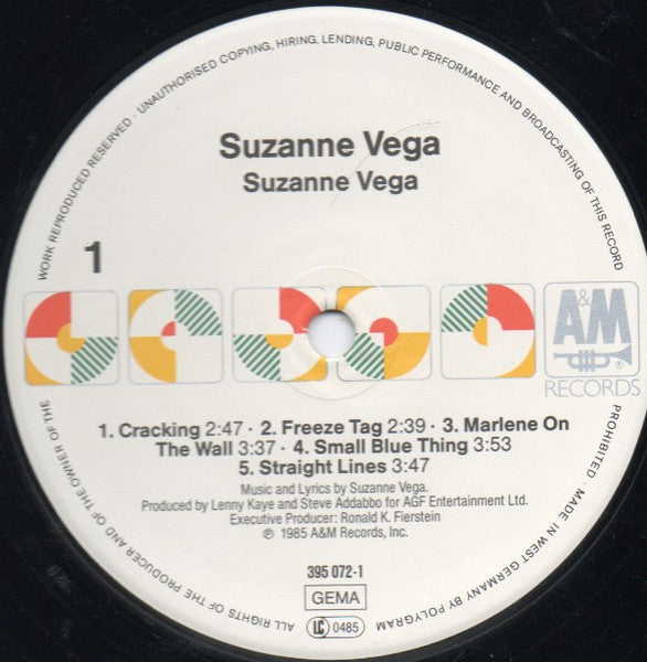 Suzanne Vega : Suzanne Vega (LP, Album, Whi)