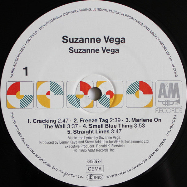 Suzanne Vega : Suzanne Vega (LP, Album, Whi)