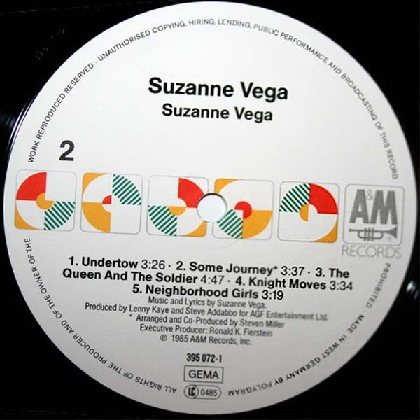 Suzanne Vega : Suzanne Vega (LP, Album, Whi)