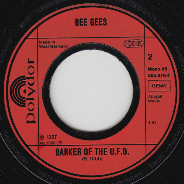 The Bee Gees* : Massachusetts (7", Single, Mono, RE)
