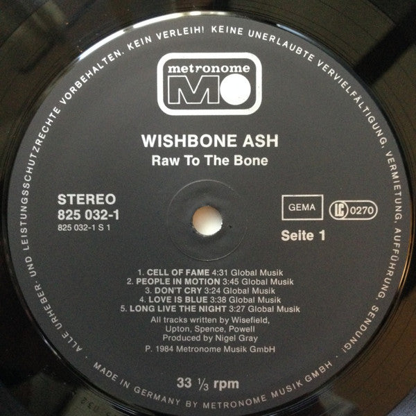 Wishbone Ash : Raw To The Bone (LP, Album)