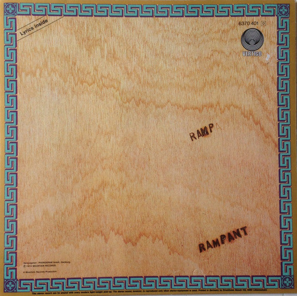 Nazareth (2) : Rampant (LP, Album)