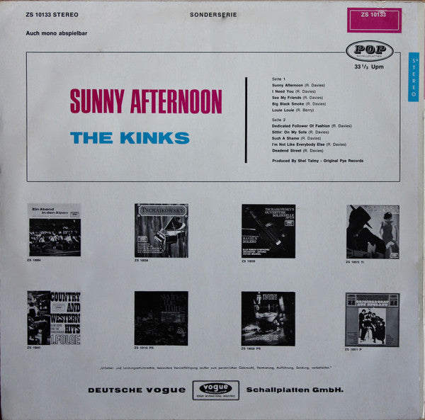 The Kinks : Sunny Afternoon (LP, Comp)