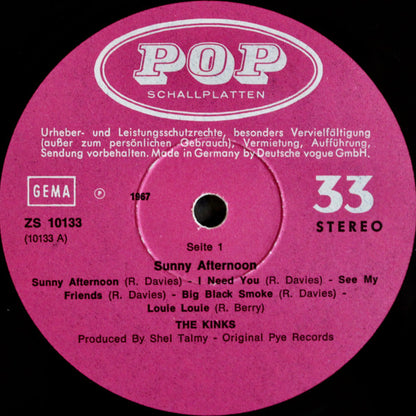 The Kinks : Sunny Afternoon (LP, Comp)