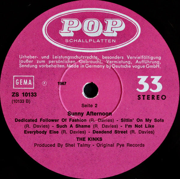 The Kinks : Sunny Afternoon (LP, Comp)