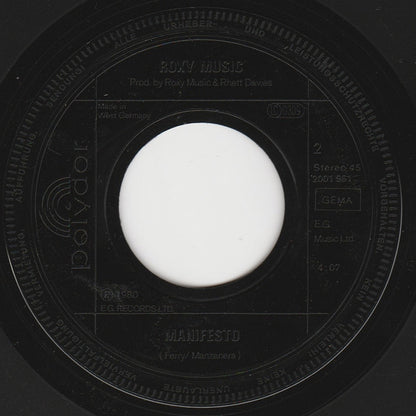 Roxy Music : Over You (7", Single, Bla)