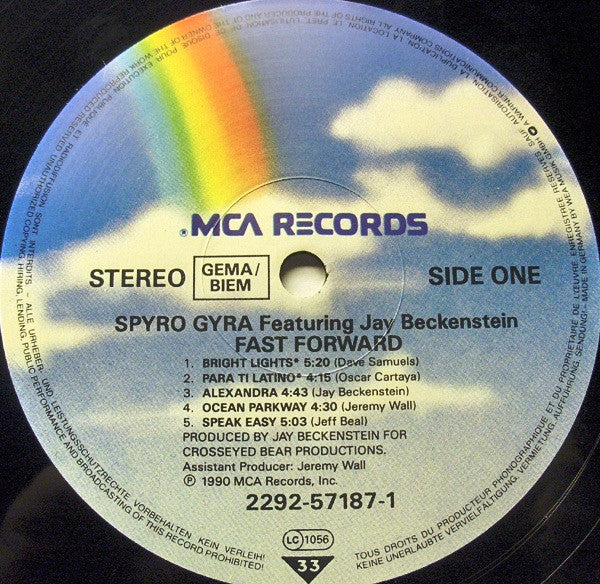 Spyro Gyra Featuring Jay Beckenstein : Fast Forward (LP, Album)