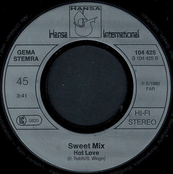 Sweet Mix : Susan Don't Cry For Me (7", Single)