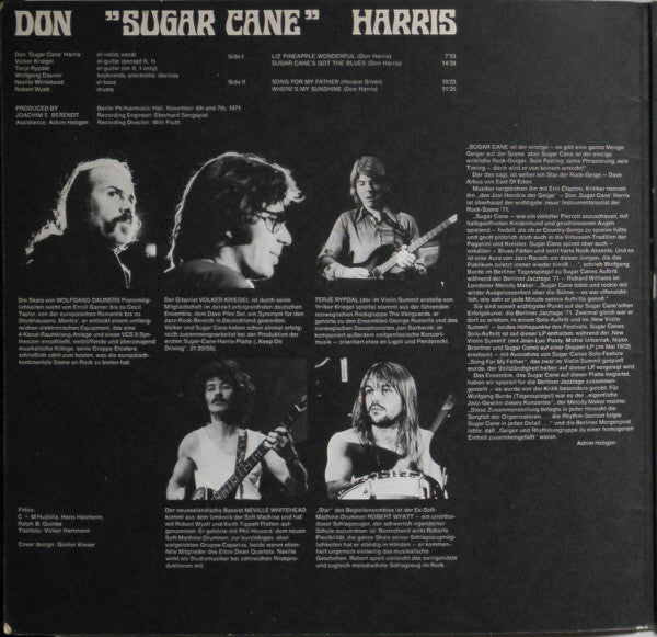 Don "Sugar Cane" Harris* : Sugar Cane's Got The Blues (LP, Album, Gat)