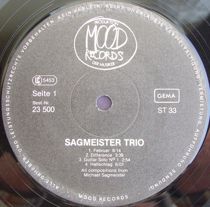 Sagmeister Trio : Sagmeister Trio (LP, Album, RE)