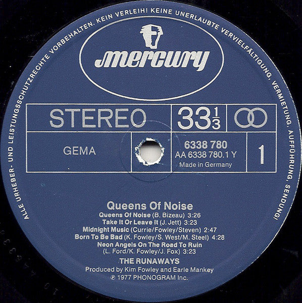 The Runaways : Queens Of Noise (LP, Album)