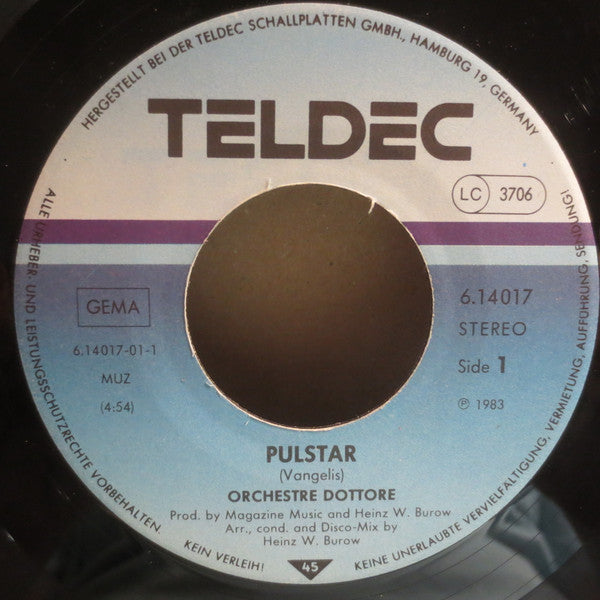 Orchestre Dottore : Pulstar (7", Single)
