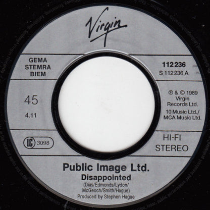 Public Image Ltd* : Disappointed (7", Single)