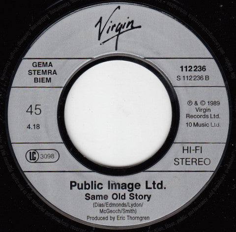 Public Image Ltd* : Disappointed (7", Single)