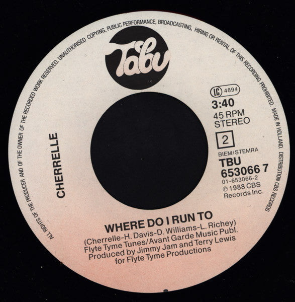 Cherrelle : Everything I Miss At Home (7")