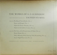 G.I. Gurdjieff* - Thomas De Hartmann : The Works Of G.I. Gurdjieff Played By Thomas De Hartmann / Album One (Sacred Hymns) (LP, Album)