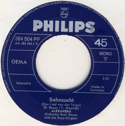 Alexandra (7) : Sehnsucht (7", Single, Mono)