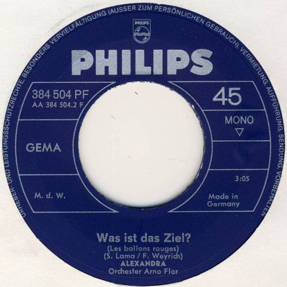 Alexandra (7) : Sehnsucht (7", Single, Mono)