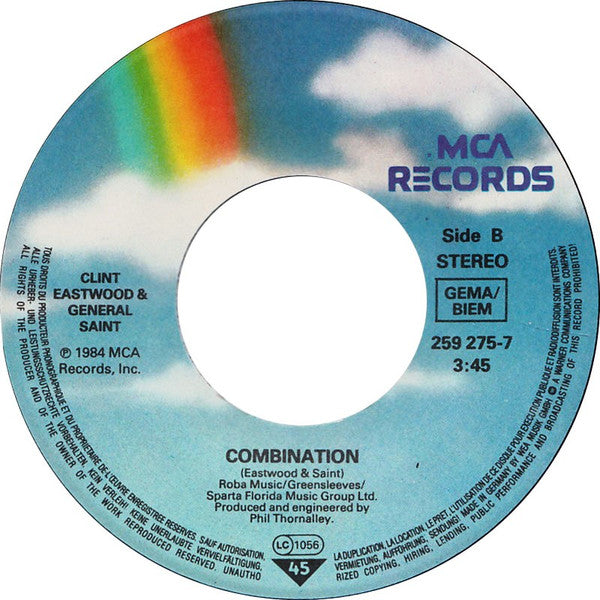 Clint Eastwood And General Saint : Last Plane (One Way Ticket) (7", Single)