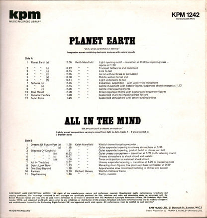 Keith Mansfield / Richard Harvey (2) : Planet Earth / All In The Mind (LP)