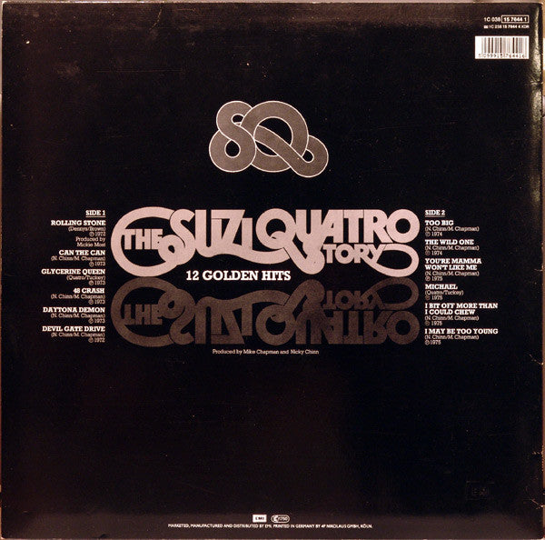 Suzi Quatro : The Suzi Quatro Story - 12 Golden Hits (LP, Comp, RE)